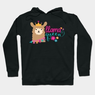 Cool Llama Queen Design Hoodie